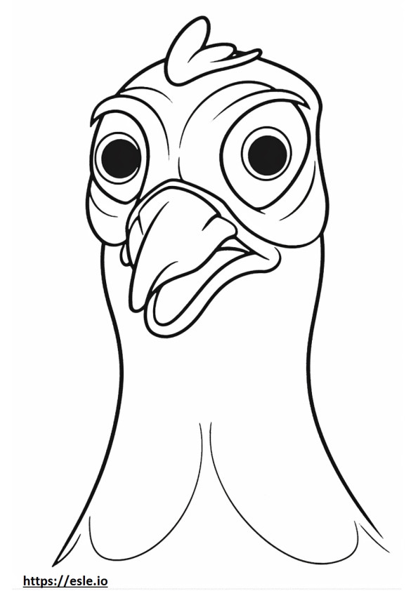 Partridge face coloring page