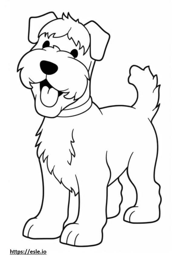 Wire Fox Terrier Kawaii coloring page