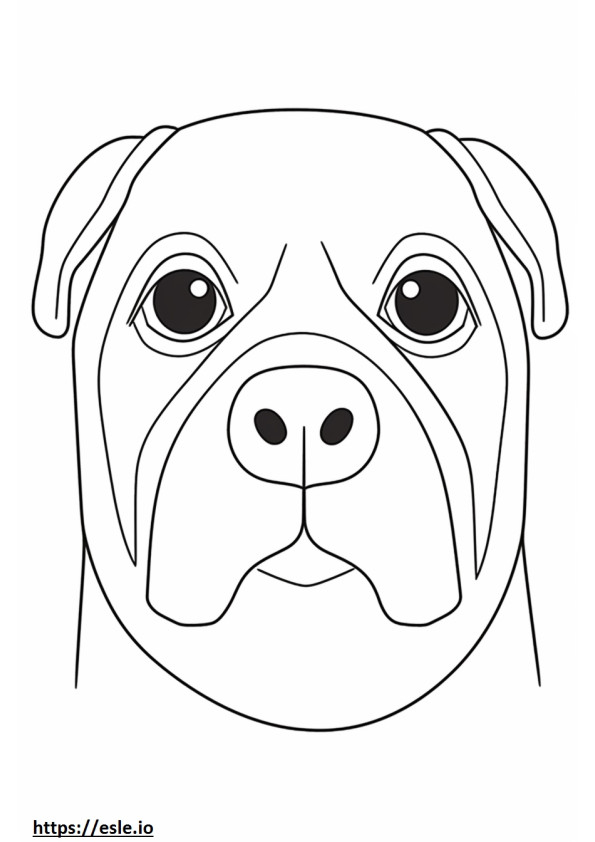 Pugshire face coloring page