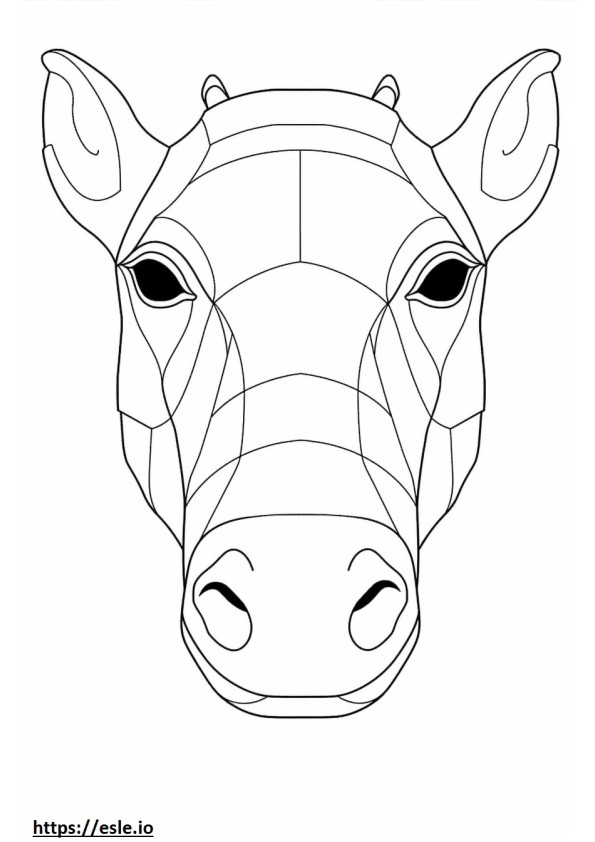 cara de tapir para colorear e imprimir