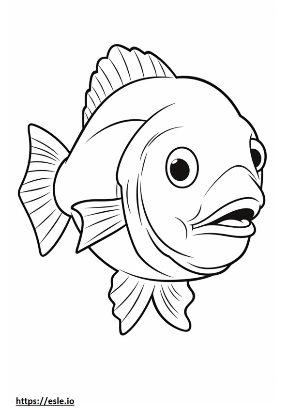Oilfish cute coloring page