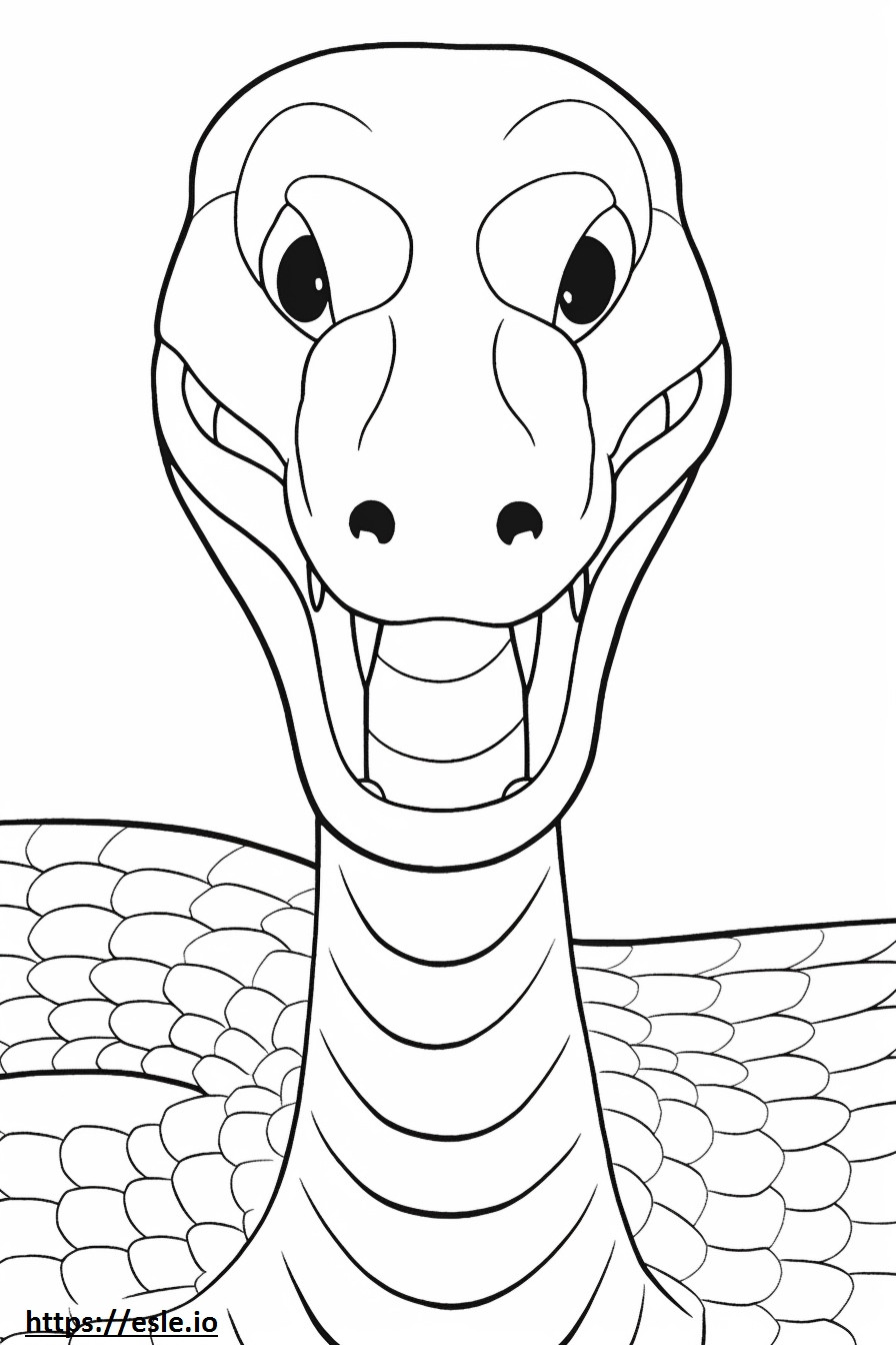 Great Plains Rat Snake-gezicht kleurplaat kleurplaat