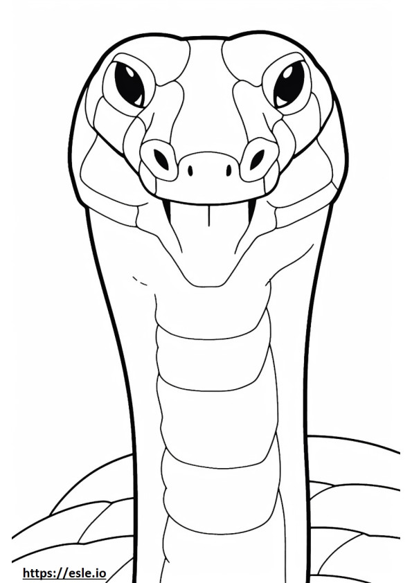 Great Plains Rat Snake-gezicht kleurplaat