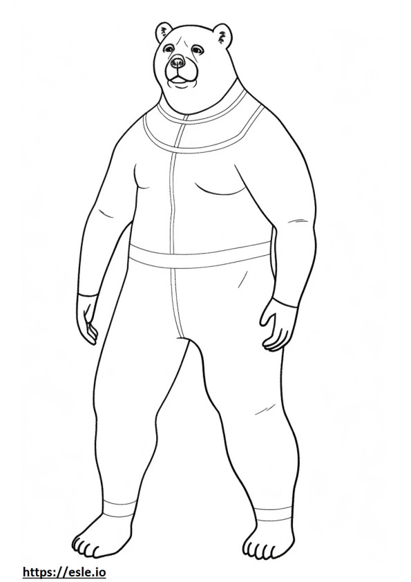 Human full body coloring page