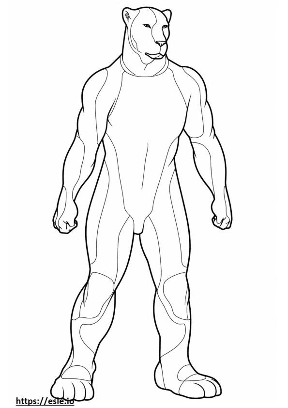 Human full body coloring page
