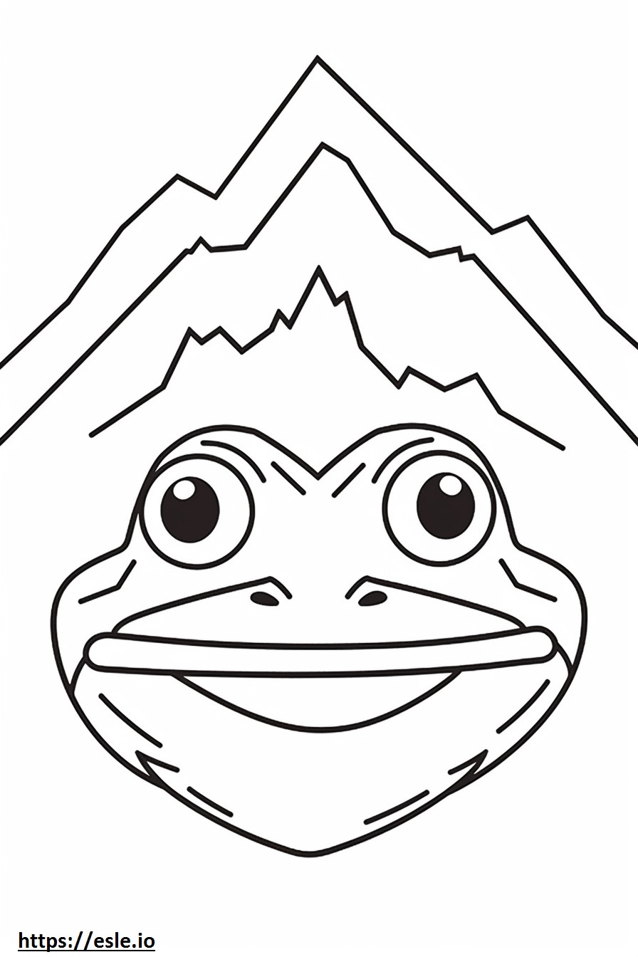 Gesicht des Oregon-Fleckenfrosches ausmalbild