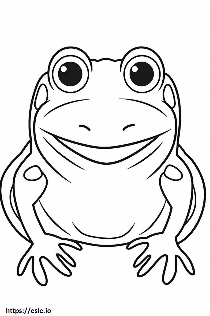 Oregon Spotted Frog -kasvot värityskuva