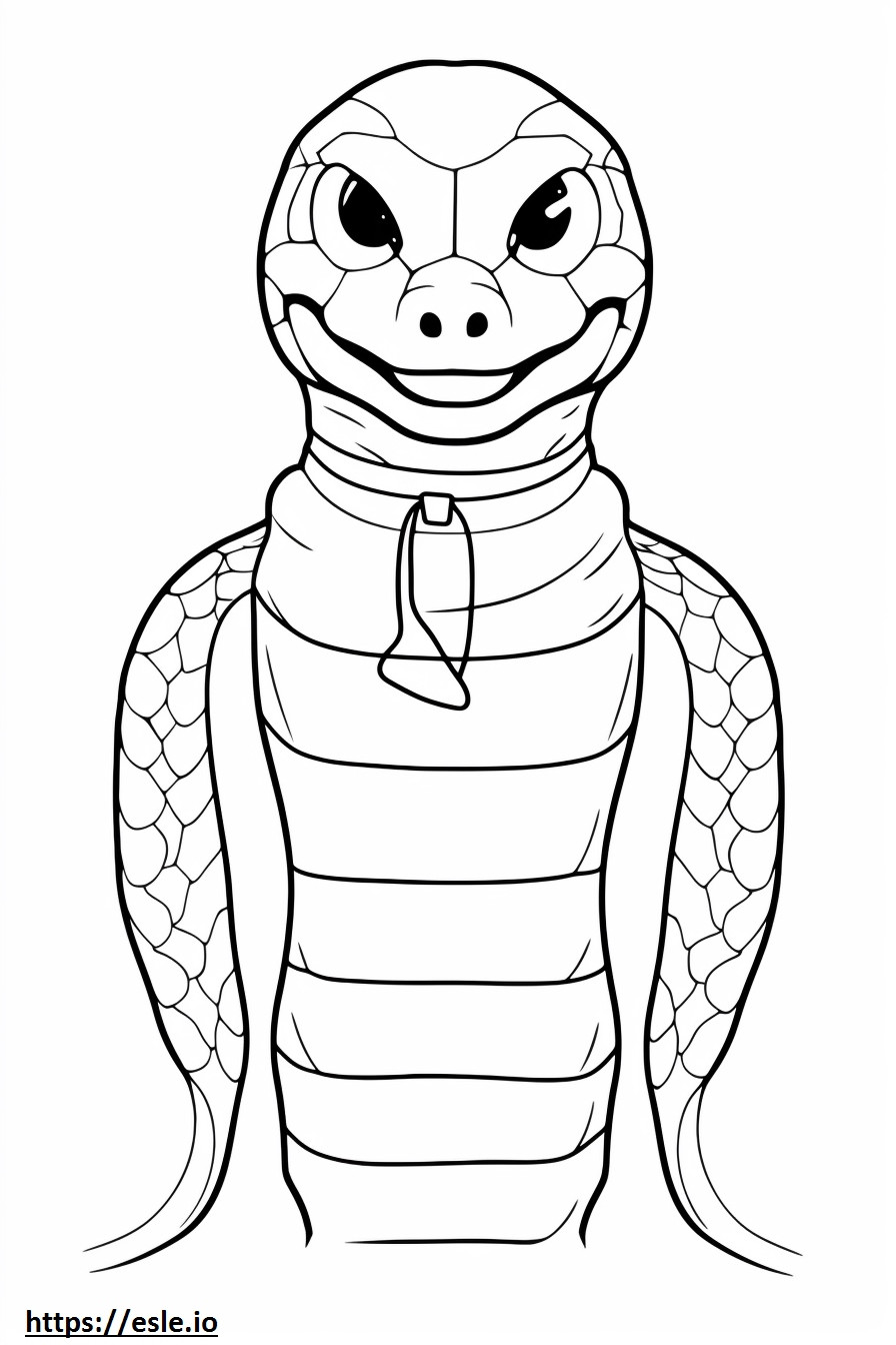 Cobra arabo Kawaii da colorare