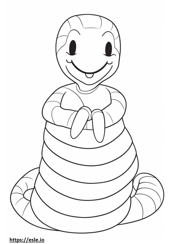 Arabian Cobra Kawaii coloring page