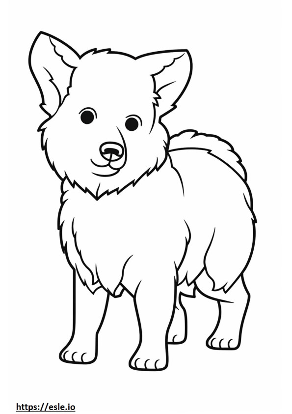 Taco Terrier Kawaii para colorir