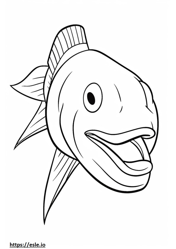 Pictus Catfish face coloring page