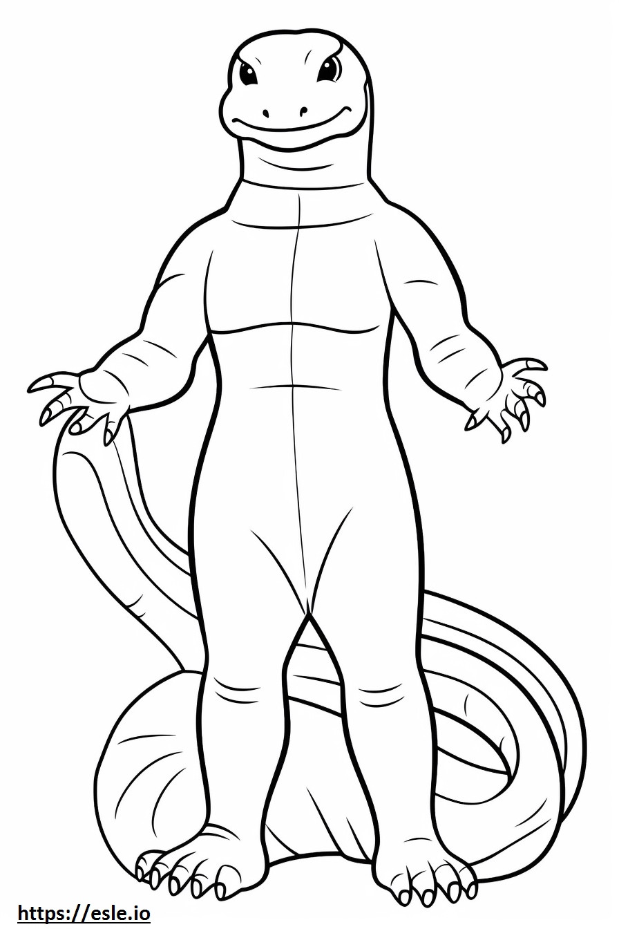 Giant Salamander full body coloring page