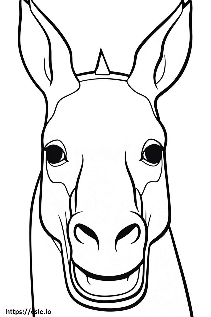 Mule face coloring page