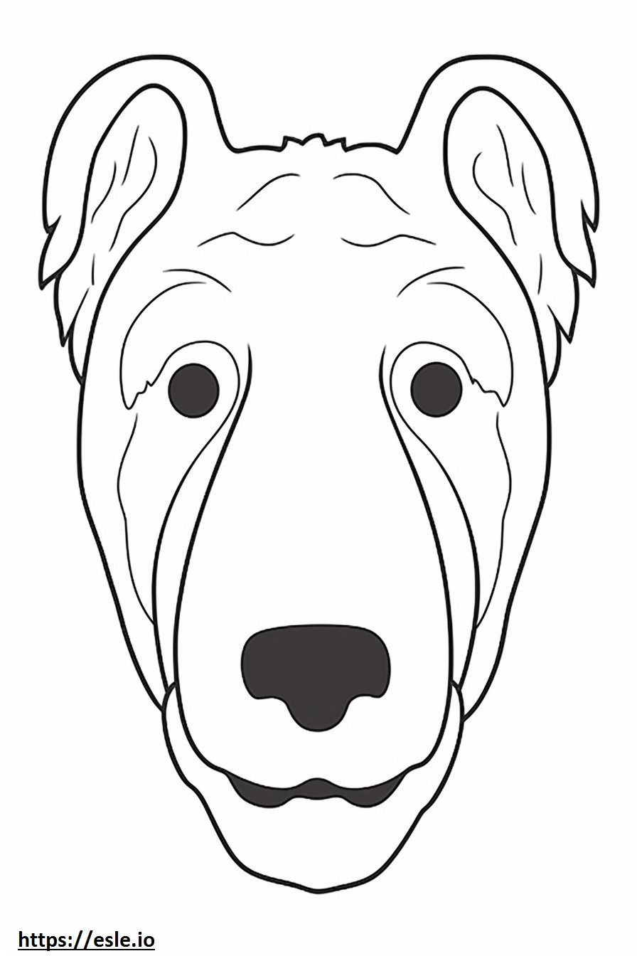 Welsh Terrier Gesicht ausmalbild
