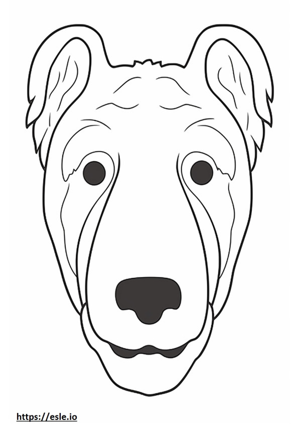 Welsh Terrier face coloring page