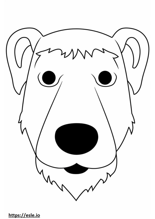 Față de Welsh Terrier de colorat