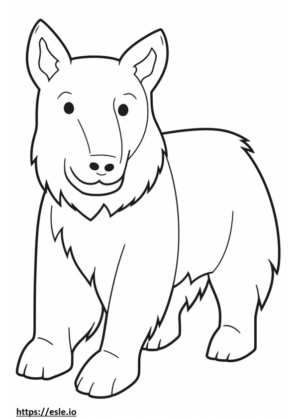 Scottish Terrier Kawaii coloring page
