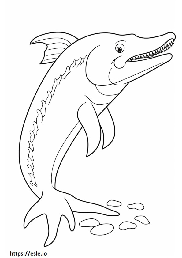 Ichthyosaurus niedlich ausmalbild