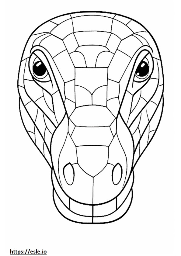 Emerald Tree Monitor face coloring page