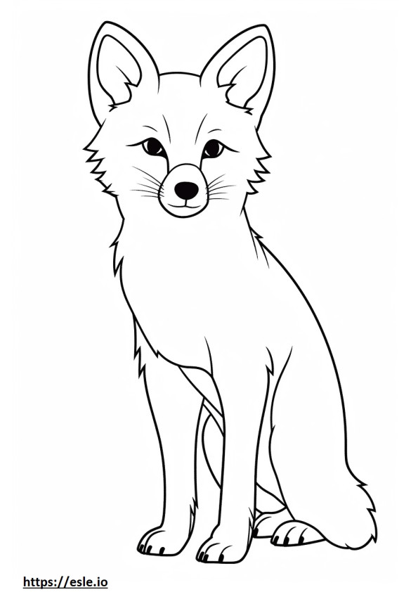 Coyote Kawaii coloring page