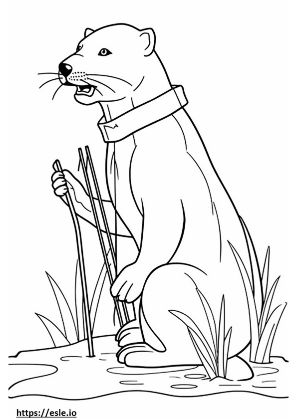 Fisher cute coloring page