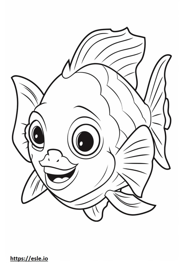 Rockfish Kawaii coloring page