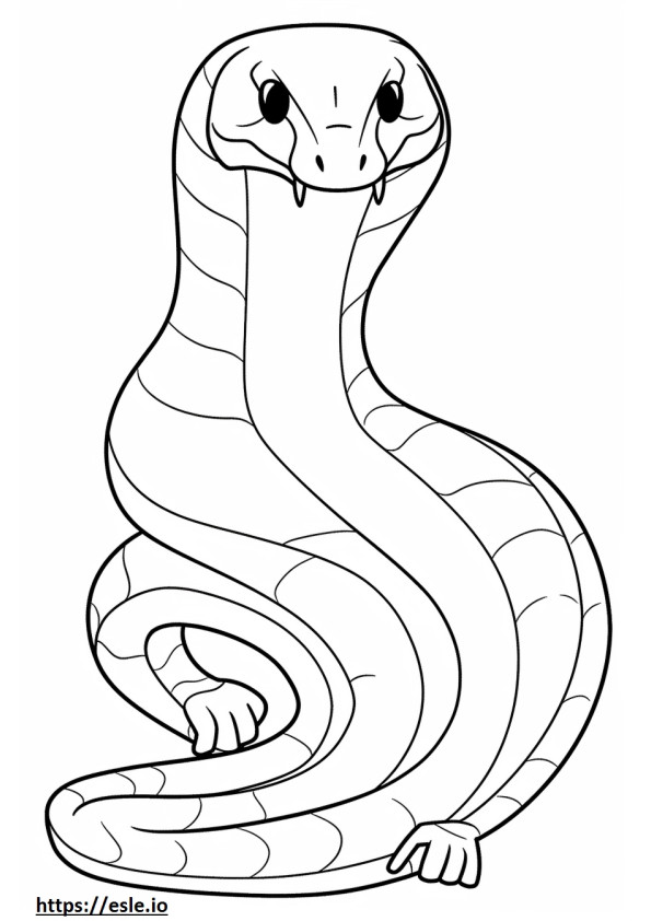 Kawaii ze wschodniego węża szczura kolorowanka