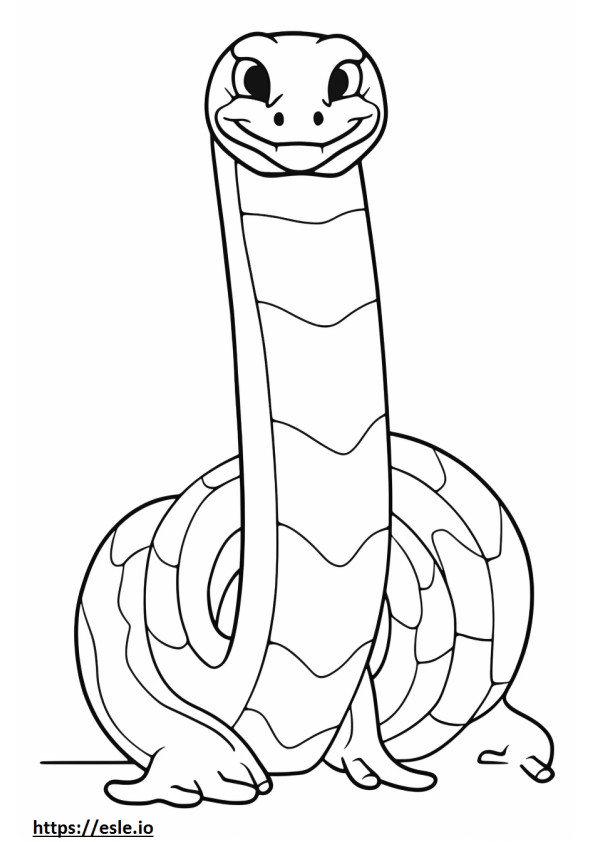 Grass Snake full body coloring page