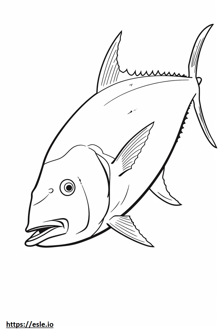 Albacore ton balığı sevimli boyama