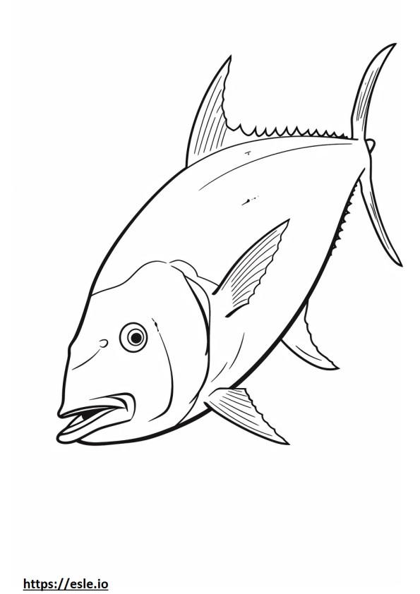 Albacore ton balığı sevimli boyama