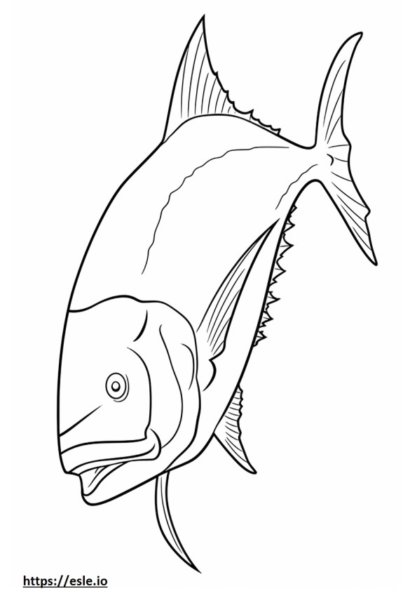 Albacore Tuna cute coloring page