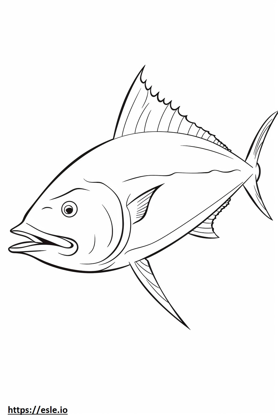 Albacore Tuna cute coloring page