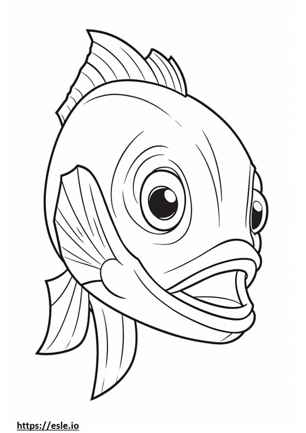 Xiphactinus face coloring page