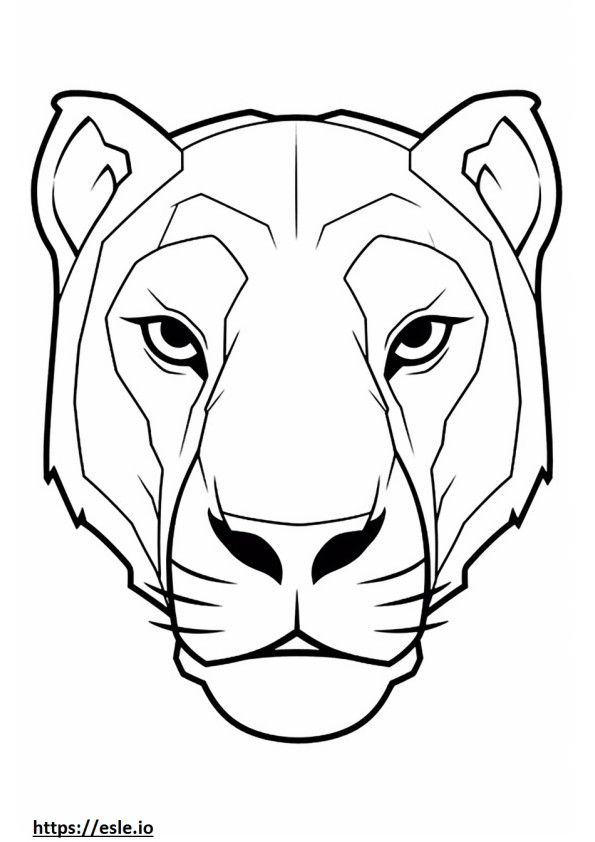 Saber-Toothed Tiger face coloring page