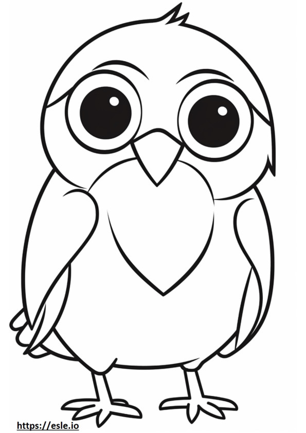European Goldfinch Kawaii coloring page