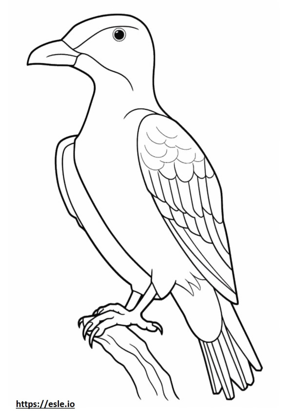 Woodpecker full body coloring page