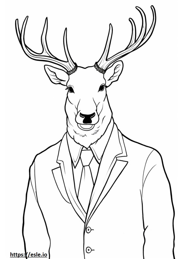 Roosevelt Elkin kasvot värityskuva
