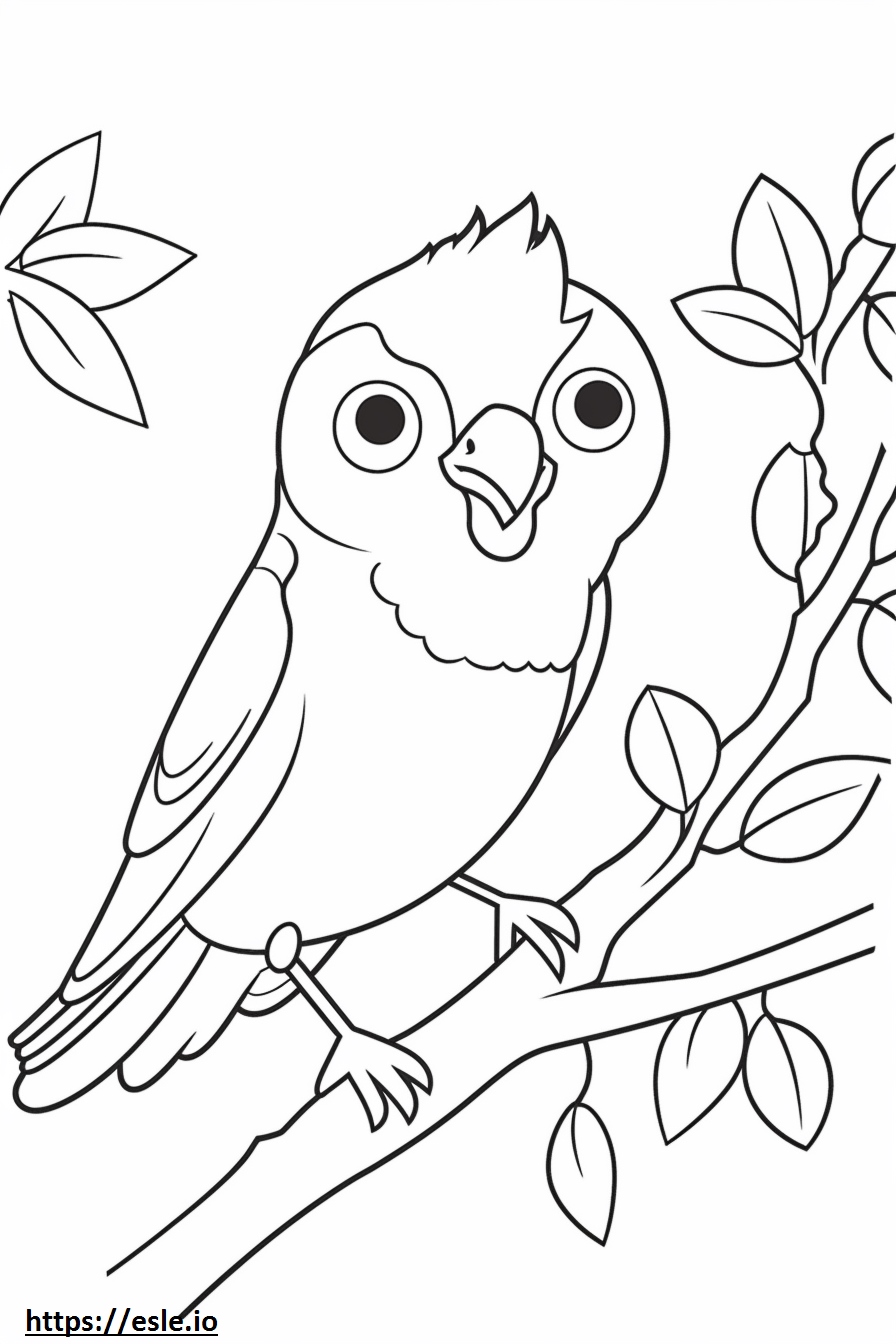 Kaua'i 'Ō'ō Kawaii gambar mewarnai