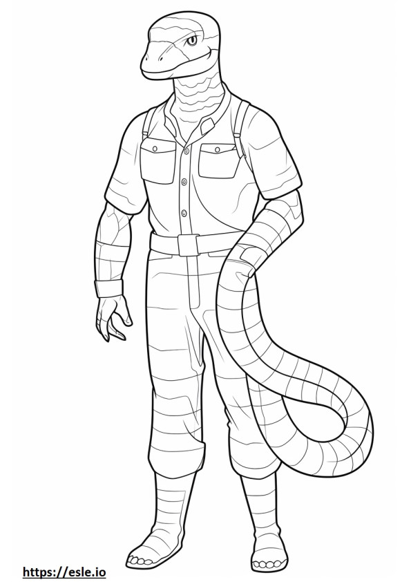 Texas Indigo Snake full body coloring page