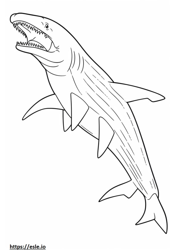 Tubarão-frade fofo para colorir