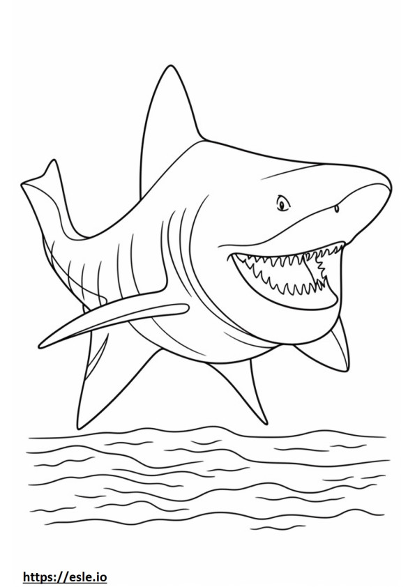Basking Shark cute coloring page