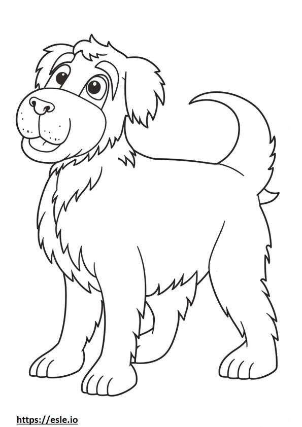 Drahthaariger Vorstehhund Kawaii ausmalbild