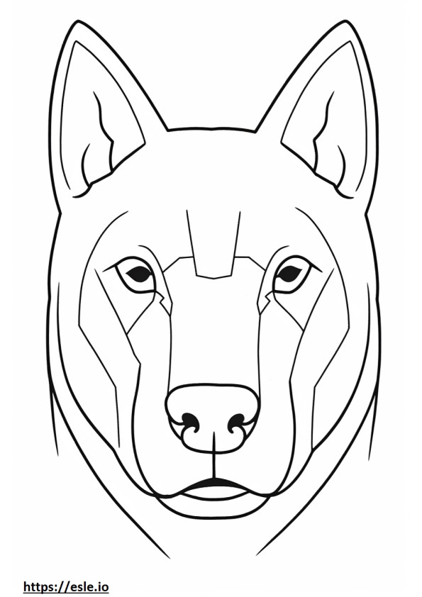 Formosan Mountain Dog face coloring page