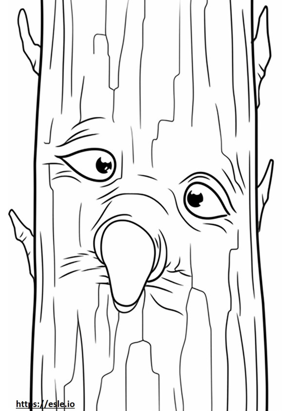 Treecreeper face coloring page
