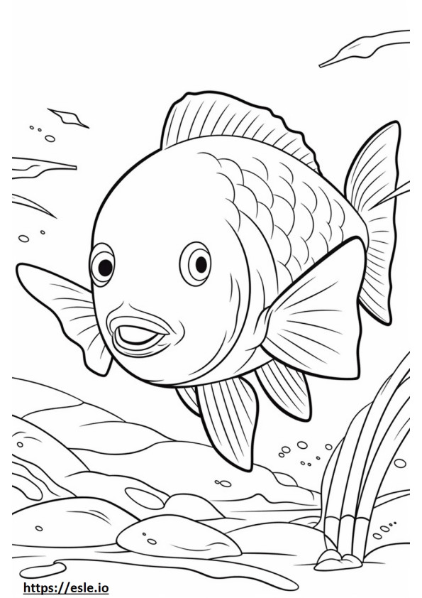 Elephant Fish full body coloring page