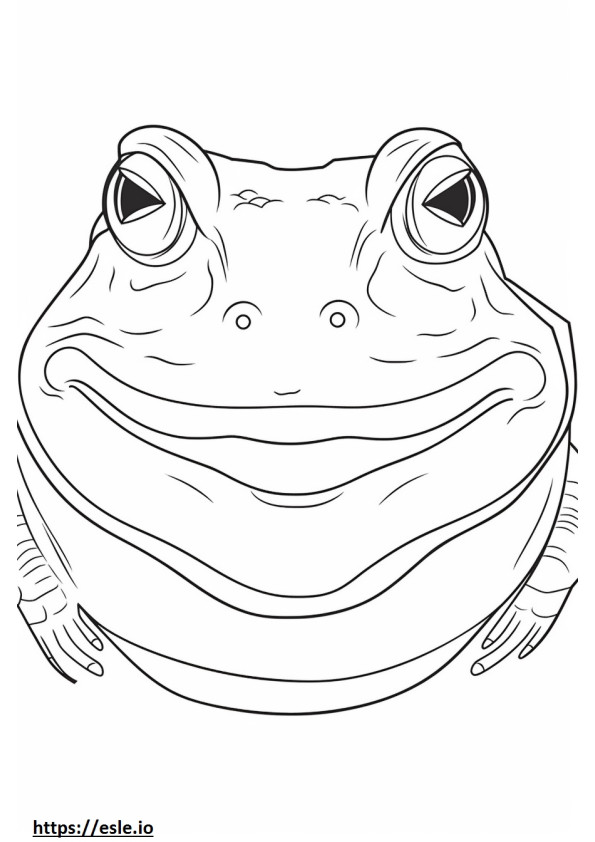 African Bullfrog face coloring page
