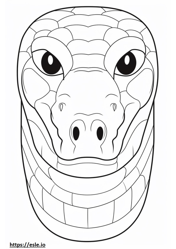 Sea Snake face coloring page