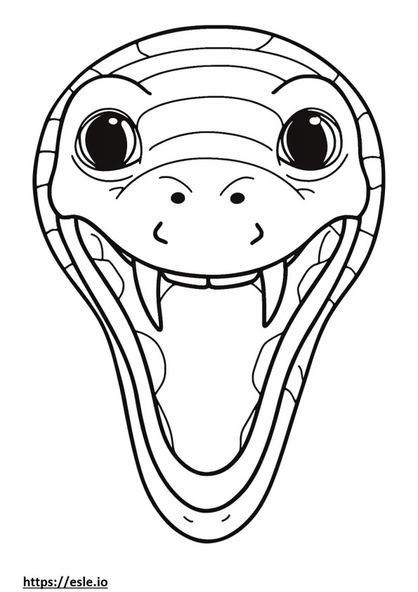 Sea Snake face coloring page