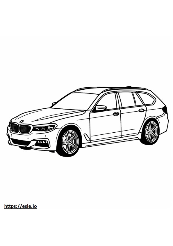 BMW 530i ツーリング ぬりえ - 塗り絵