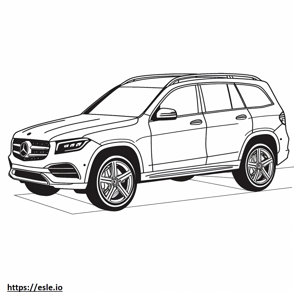 Mercedes-Benz GLK350 4matik 3 Gambar Mewarnai Untuk Dicetak